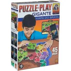 Quebra Cabeça Play Gigante Mapa do Brasil