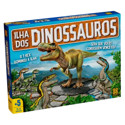 Jogo Ilha dos Dinossauros Tabuleiro Divertido