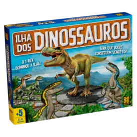 Jogo Ilha dos Dinossauros Tabuleiro Divertido