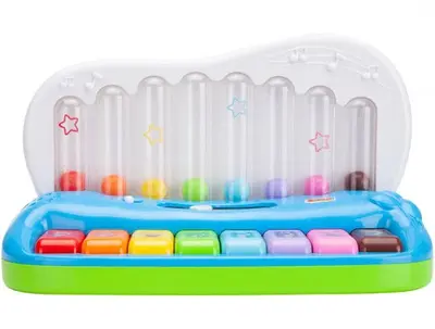 Teclado Atividade Bebê Bilíngue Aprender Inglês Luz Som