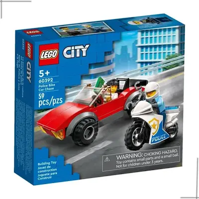 Lego Perseguição de Carro com Moto da Polícia