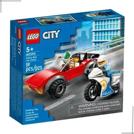 Lego Perseguição de Carro com Moto da Polícia