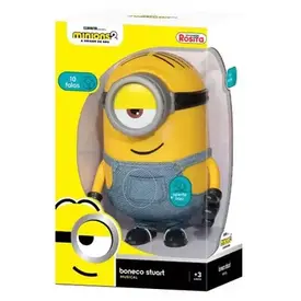 Boneco Minions Stuart Com Som Fala 10 Frases Brinquedo