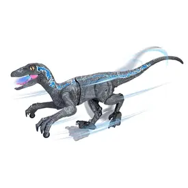 Dinossauro Controle Remoto Velociraptor Recarregável Luz Som