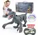 Dinossauro Controle Remoto Velociraptor Recarregável Luz Som