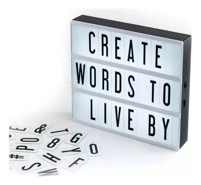 Luminária Led Ligyh Box A4 96 Letras
