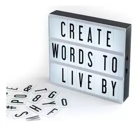 Luminária Led Ligyh Box A4 96 Letras
