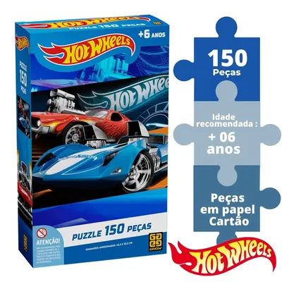 Quebra Cabeça 150 peças Hotwheels