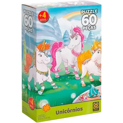 Quebra-Cabeça 60 peças Unicórnios