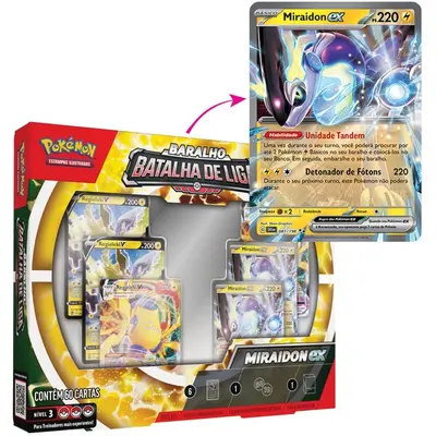 Jogo Pokémon - Baralho Batalha de Liga Miraidon Ex