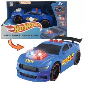 Hot Wheels Carro Speed Power Azul Com Luz e Som