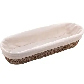 Cesta Oval de Sisal com Forro em Tecido 43.5cm x 15cm x 8cm - Wolff