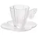 Conjunto 4 Xícaras de Chá de Vidro com Pires Butterfly 180ml - Wolff