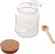 Porta Tempero de Vidro com Colher de Bambu e Tampa Rolha 240ml - Lyor