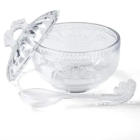 Açucareiro de Cristal Ecológico com Colher Imperial 12x11.5cm