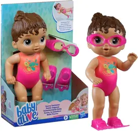 Boneca Baby Alive Sunny Swimmer - Cabelos Castanhos - Morena