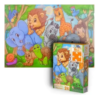 Quebra Cabeça 24pcs Baby Safari