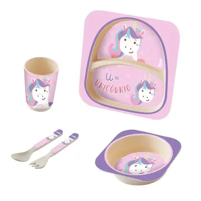 Kit Alimentação Baby 5 Peças Unicórnio