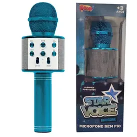 Microfone Infantil Bluetooth Star Voice Karaokê