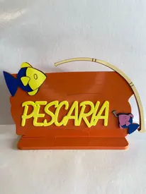 Display Placa Pescaria em Mdf