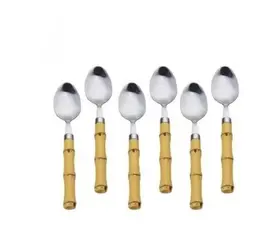 6 Colher Para Sobremesa Aco Cabo Bam