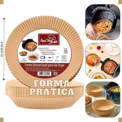 Forma Descartável Para Air Fryer 19CM