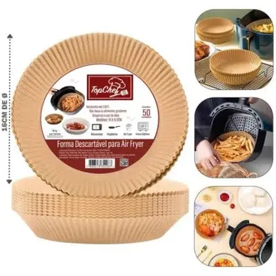 Forma  Descartável Para  Air Fryer 15CM