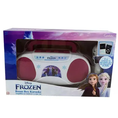 Boombox Karaoke Frozen Infantil com Microfone