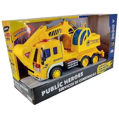 Caminhão Truck Escavadeira com Som e Luz 1:16