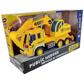 Caminhão Truck Escavadeira com Som e Luz 1:16