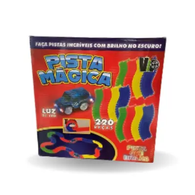 Pista Fluorescente 220 peças com Carrinho