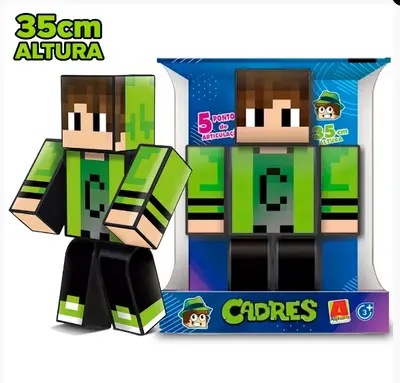 Boneco Cadres Gamer Turma do Problems Grande 35cm Minecraft Youtuber - Algazarra