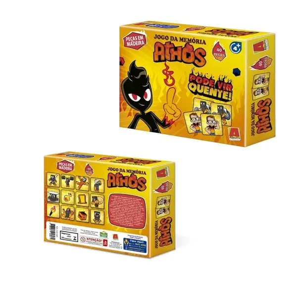 Jogo De Memória Athos em Madeira 40 peças - Gioca Brinquedos & Festa