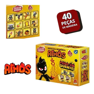 Jogo De Memória Athos em Madeira 40 peças