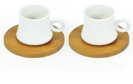 Conjunto Xícara Porcelana com Pires Nordic