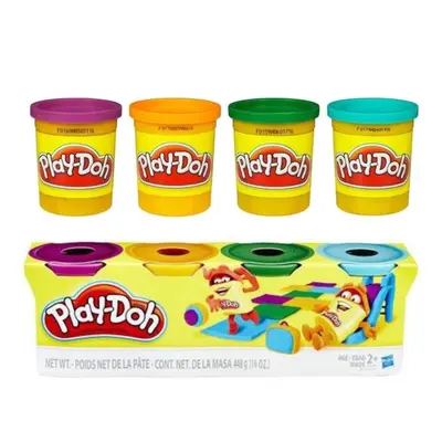 Play Doh Massinha 4 Potes Cores Sortidas