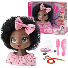 Boneca My Best Style Hair Negra - Busto