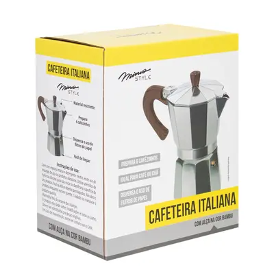 Cafeteira De Alumínio Para 6 Cafés