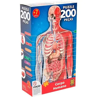 Quebra Cabeça 200 peças Corpo Humano