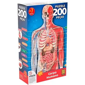Quebra Cabeça 200 peças Corpo Humano
