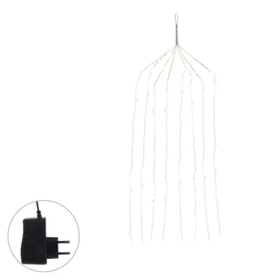 Cachoeira 300 Led Fio de Fada Strobo Bivolt - 2m - Branco quente