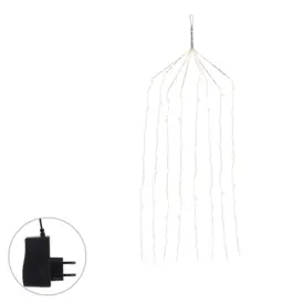 Cachoeira 300 Led Fio de Fada Strobo Bivolt - 2m - Branco quente