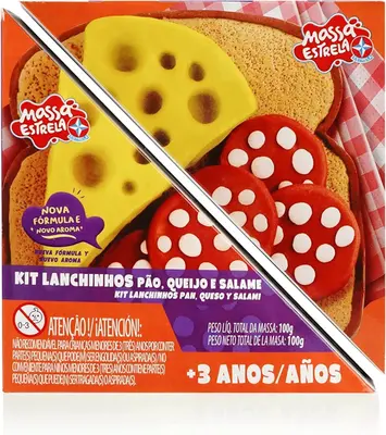 Massa Estrela Kit Lanchinhos Pão, Queijo e Salame - Estrela