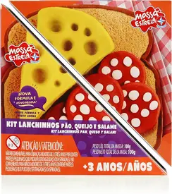 Massa Estrela Kit Lanchinhos Pão, Queijo e Salame - Estrela
