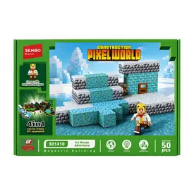 Blocos de Montar Magneticos Pixel World 50 peças