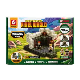 Blocos de Montar Magneticos Pixel World 90 peças