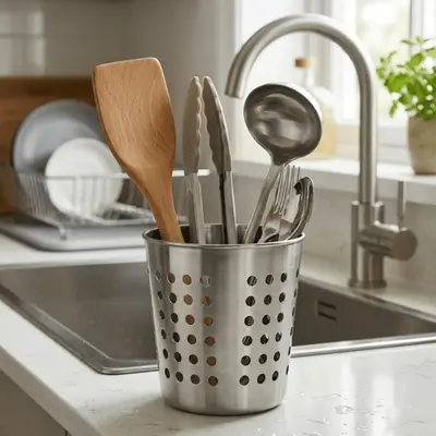 Porta Talheres de Inox